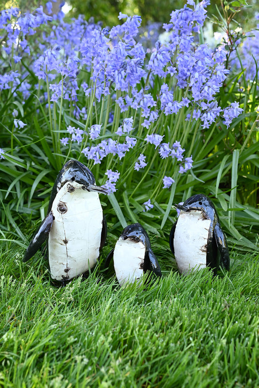 Penguin Pals Oil Drum Sculptures