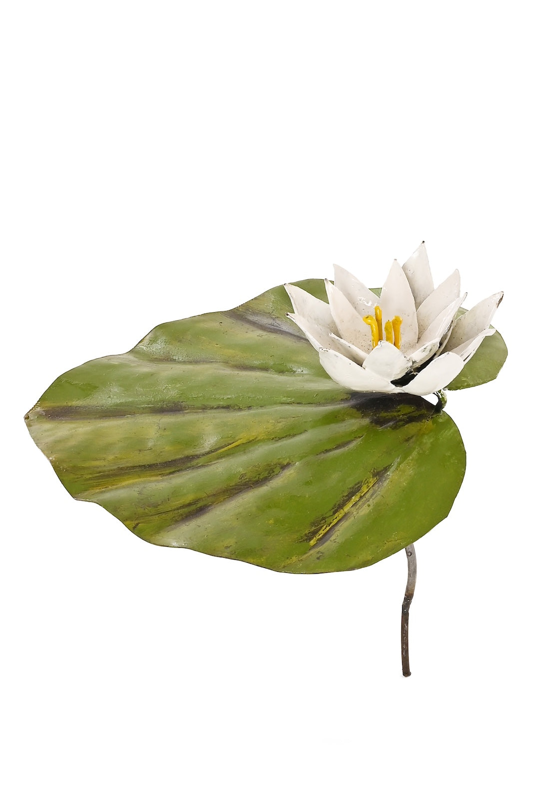 Recycled Metal Lily Pad Garden Sculpture