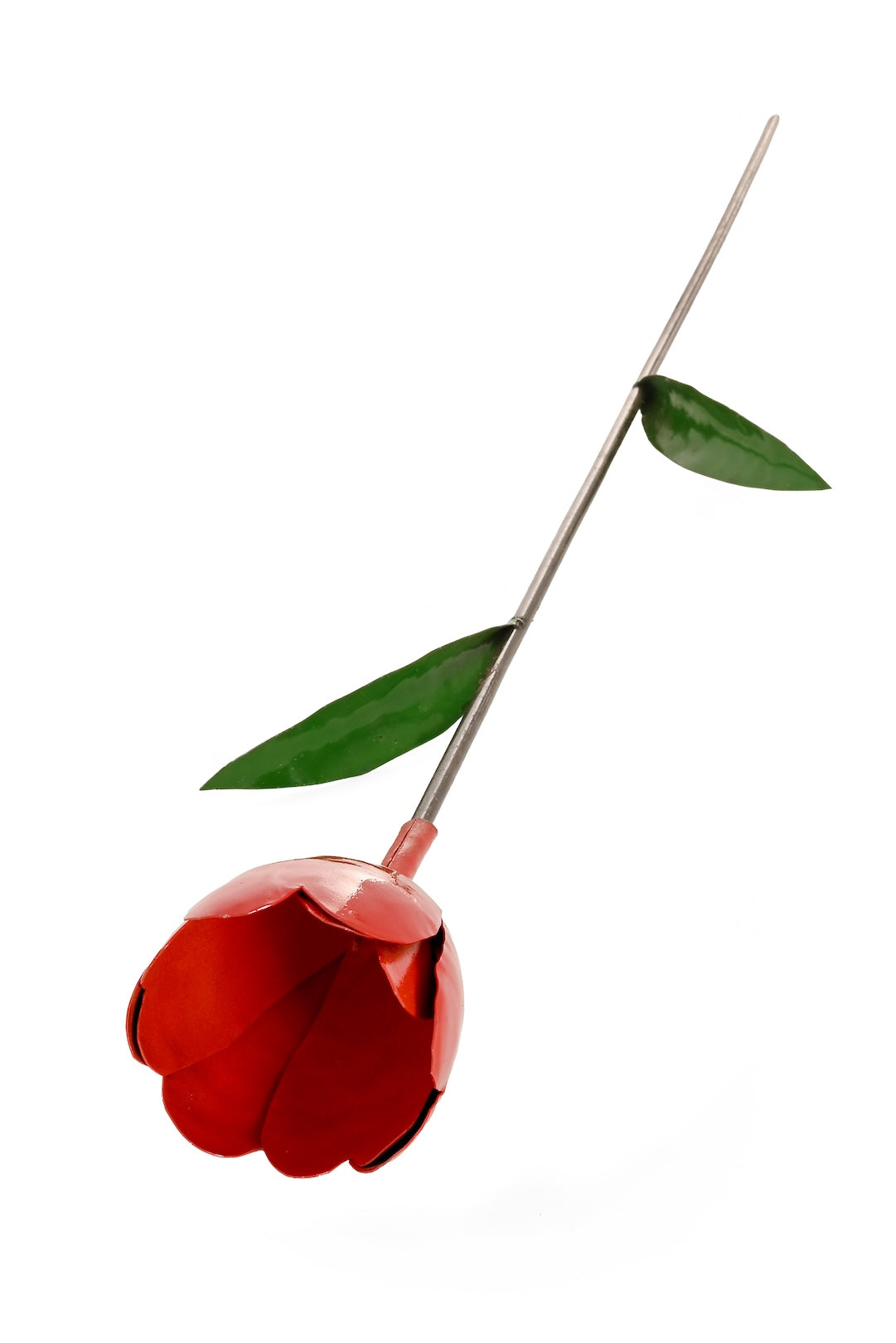 Red Metal Tulip Garden Stake