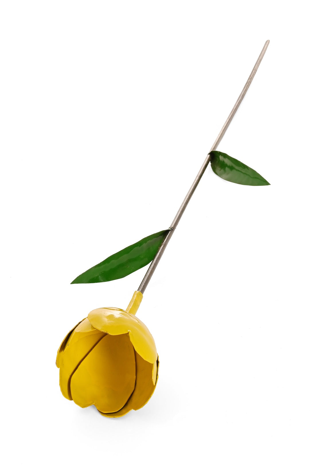 Yellow Metal Tulip Garden Stake