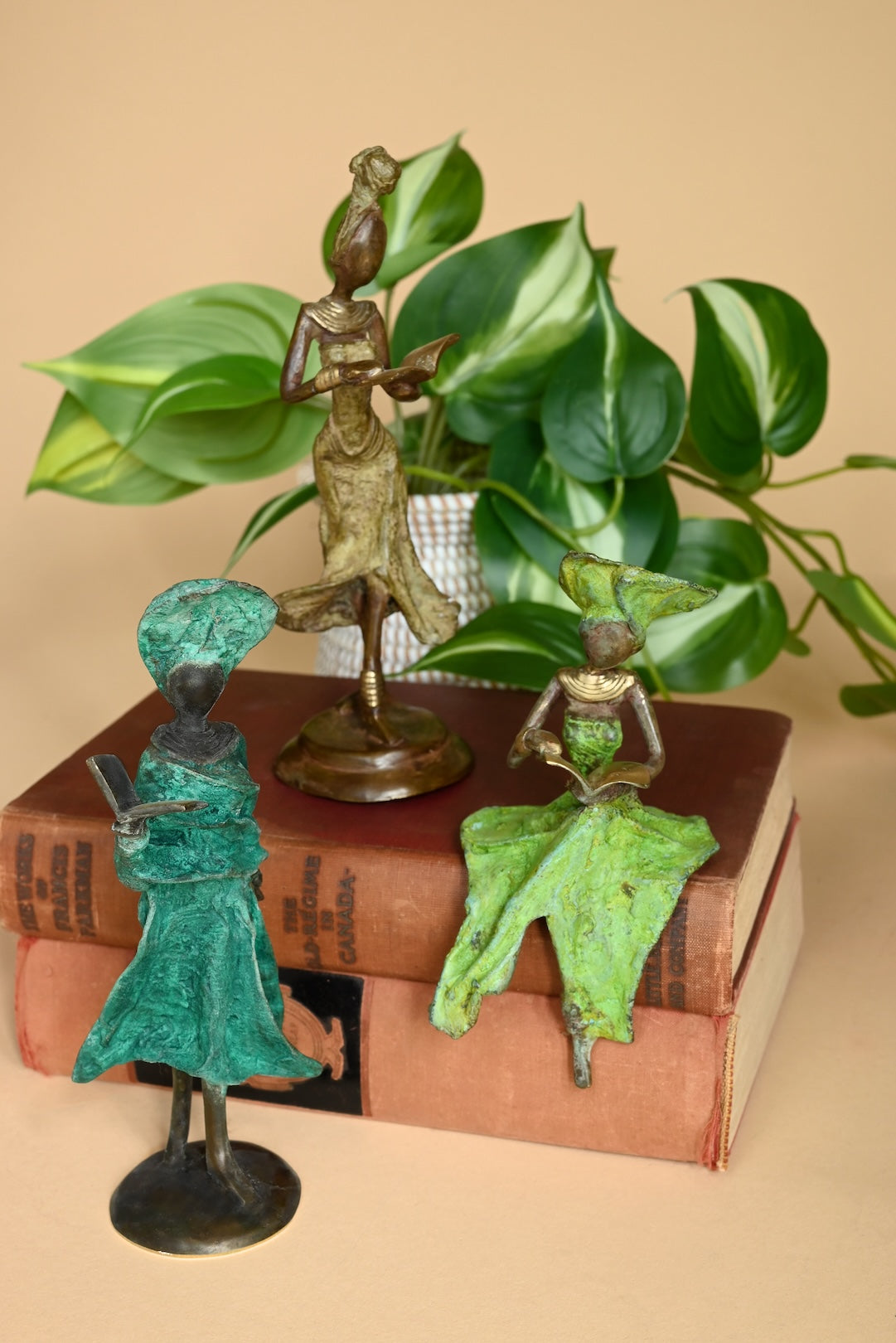 Poised Reader One-of-a-Kind Bronze Sculpture