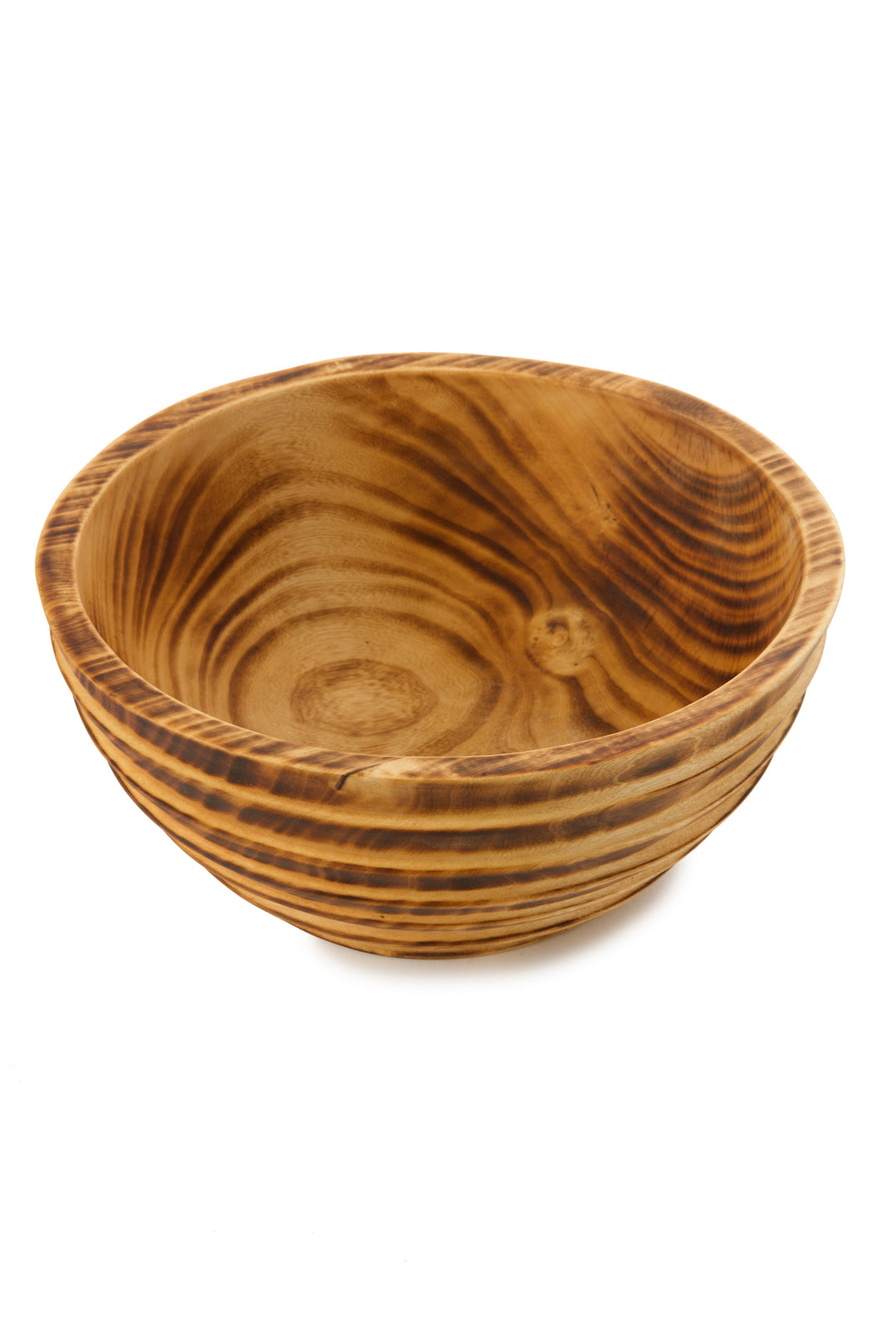 Hand Carved Bee Hive Jacaranda Wood Serving Bowl