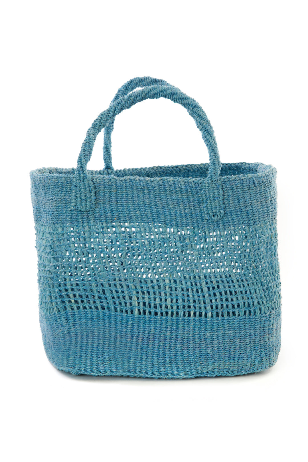 Blue Lace Weave Square Sisal Baskets