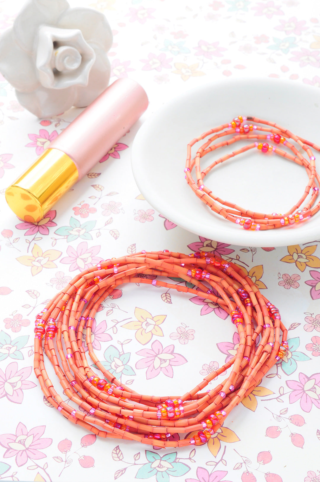 The Leakey Collection Zulugrass Single Strand - Orange