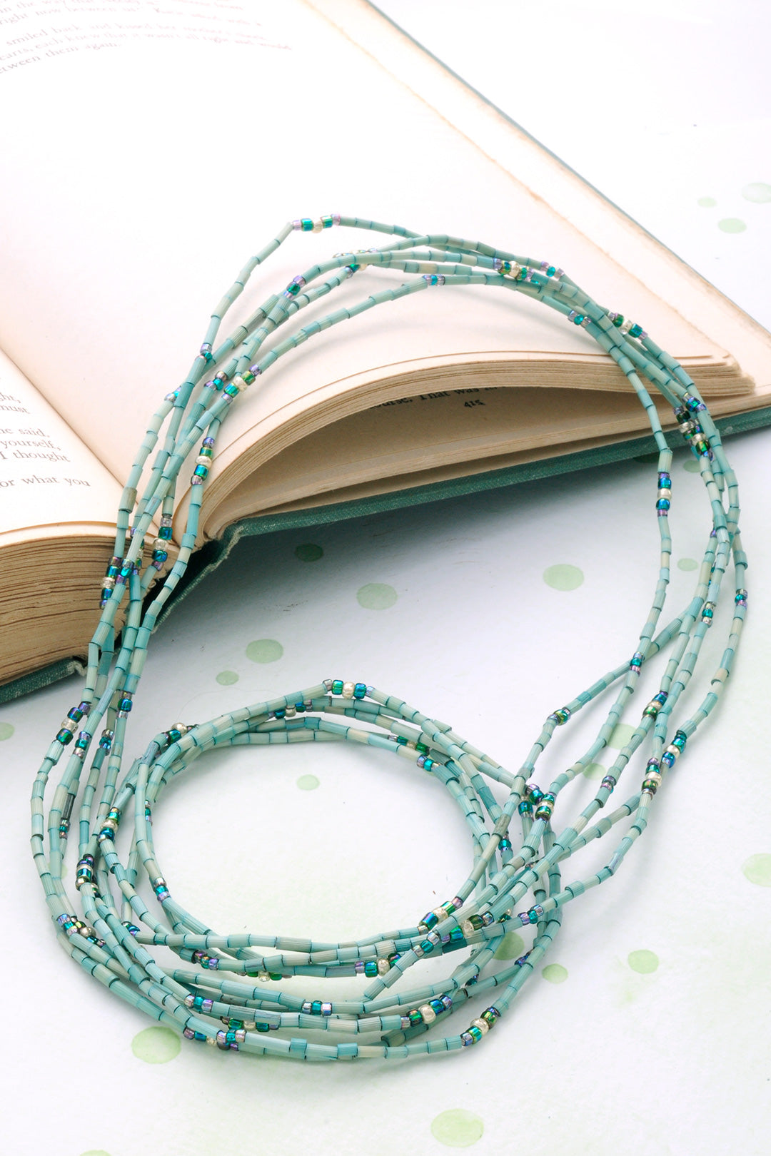 The Leakey Collection Zulugrass Single Strand - Turquoise