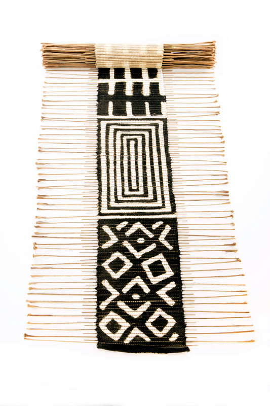Black & White Mixed Motif Twig Table Runner