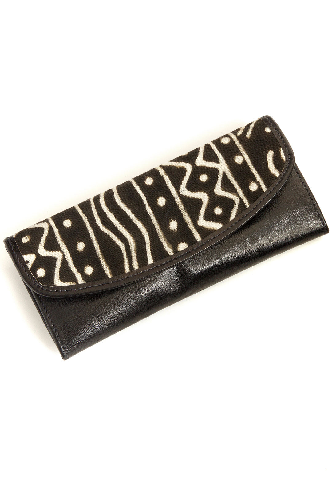 Bogolan & Leather Long Wallets from Mali