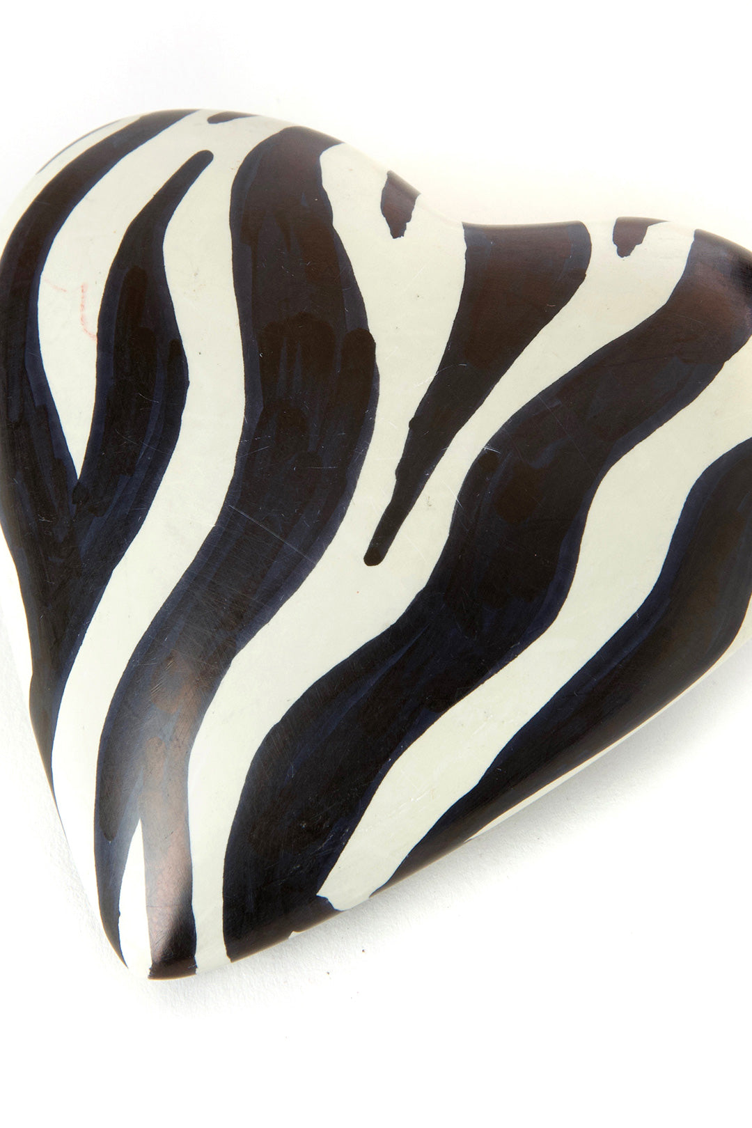 Kenyan Zebra Print Soapstone Heart Keepsake - Valentine's Day Gifts
