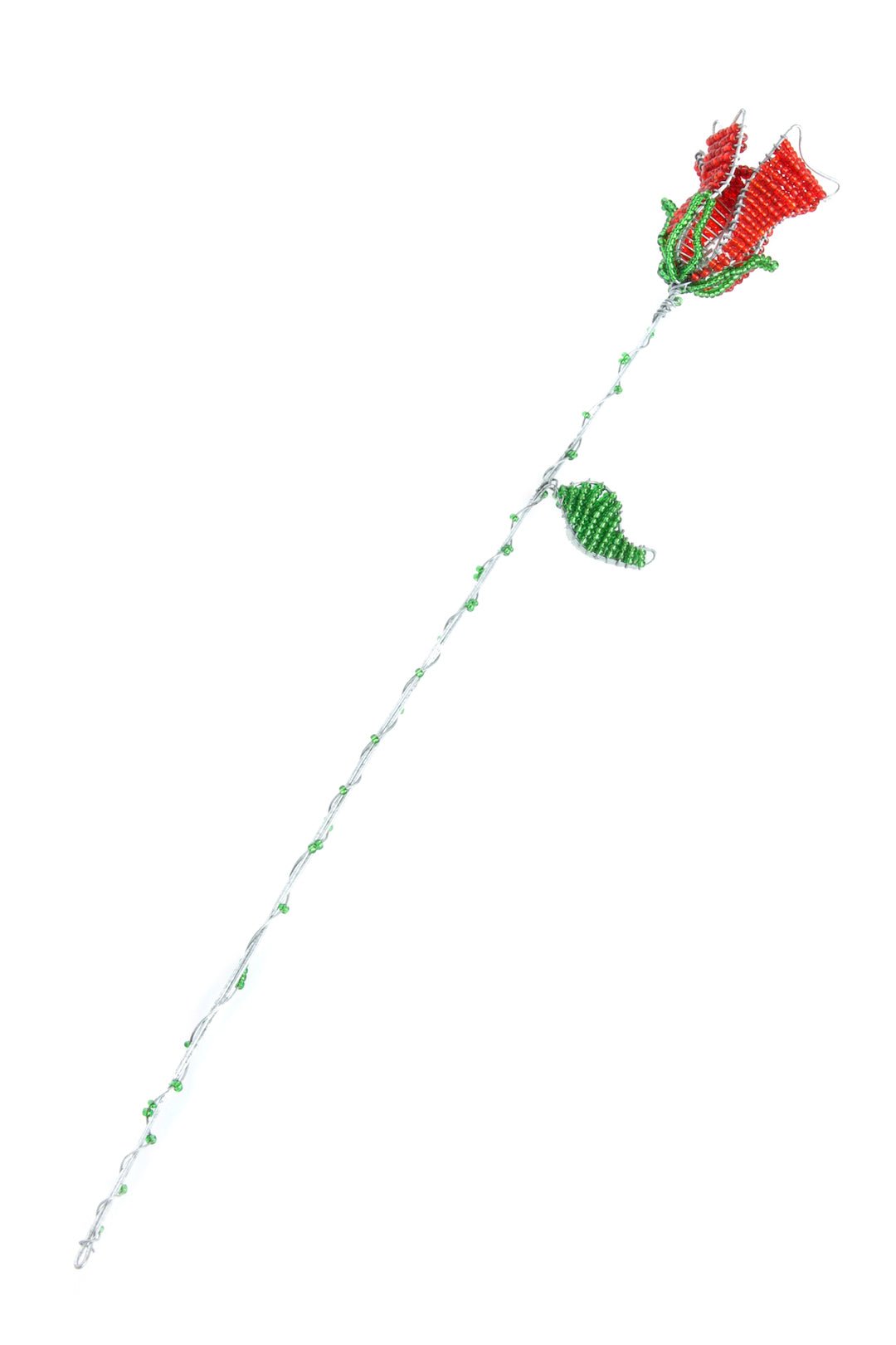 Everlasting Beaded Rosebud Stem