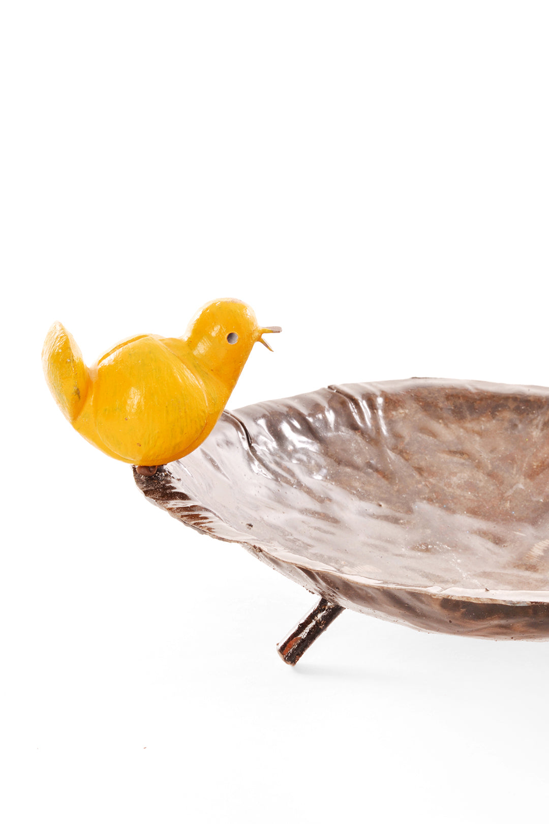 Recycled Metal & Stone Bird Bath from Zimbabwe