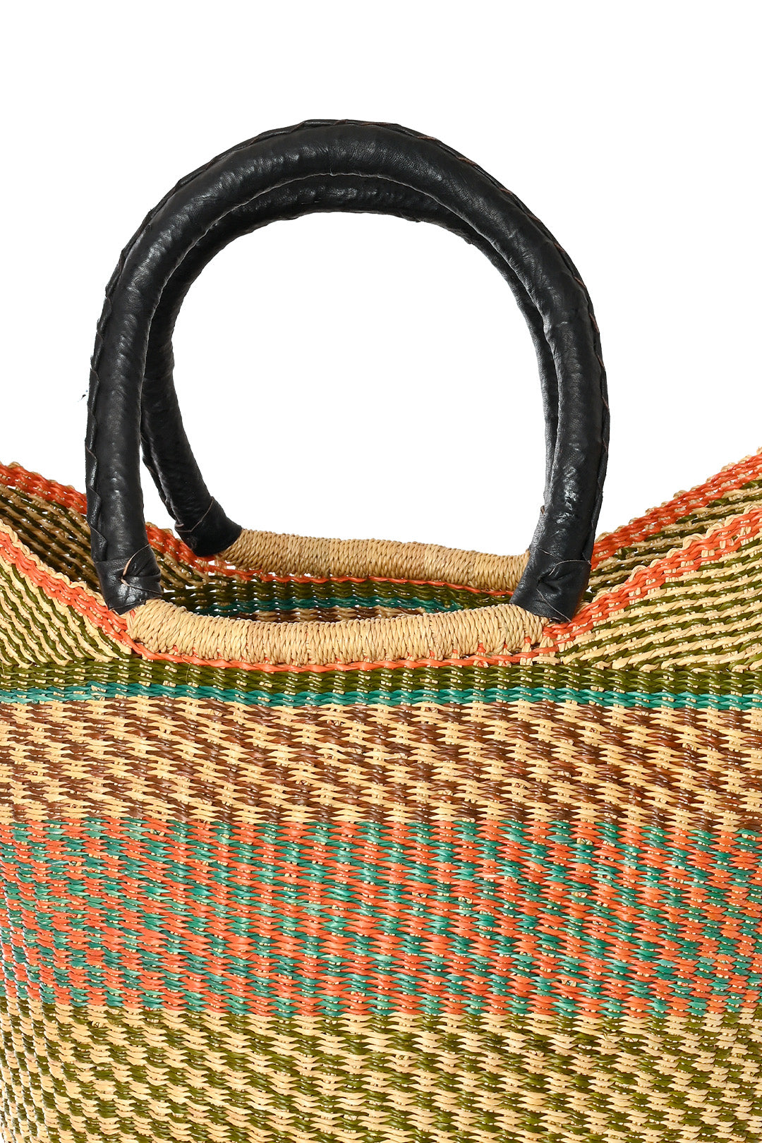 One-of-a-Kind Wing Shopper with Leather Handles