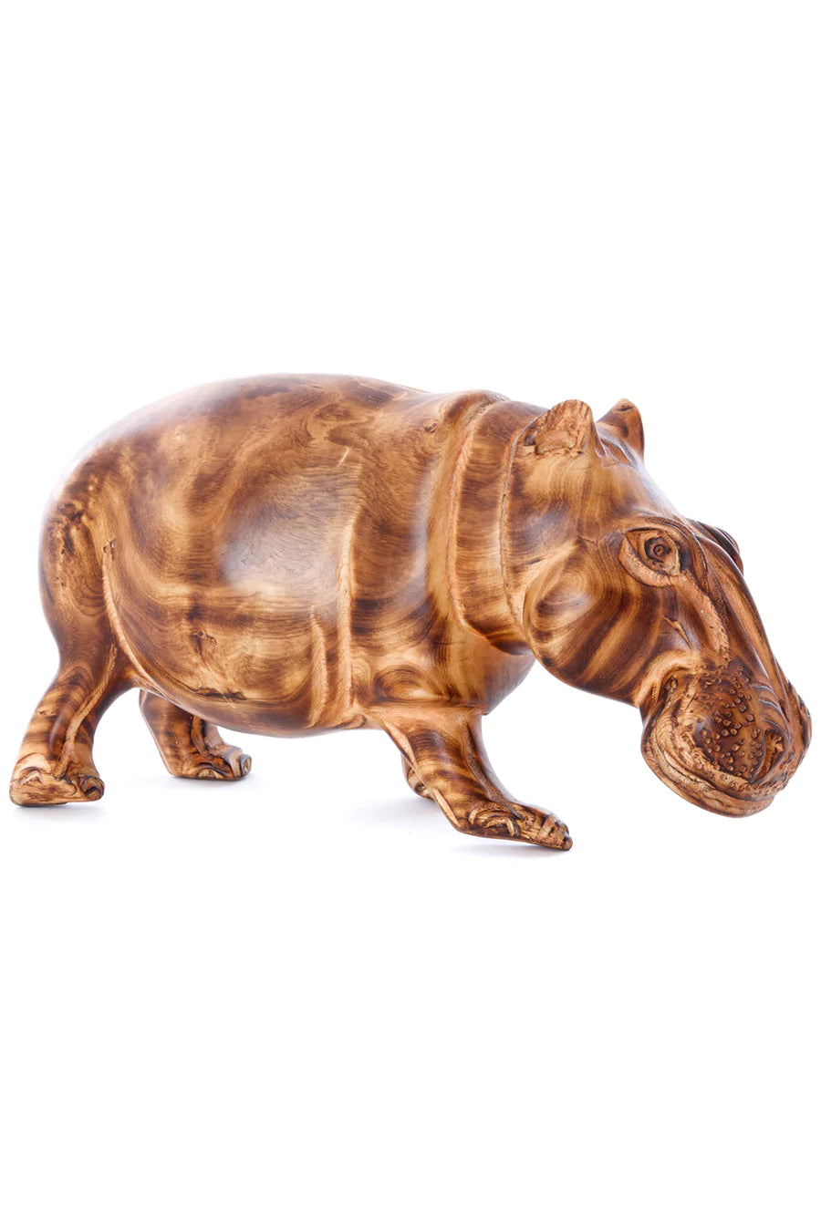 Burnt Jacaranda Hippo Sculpture