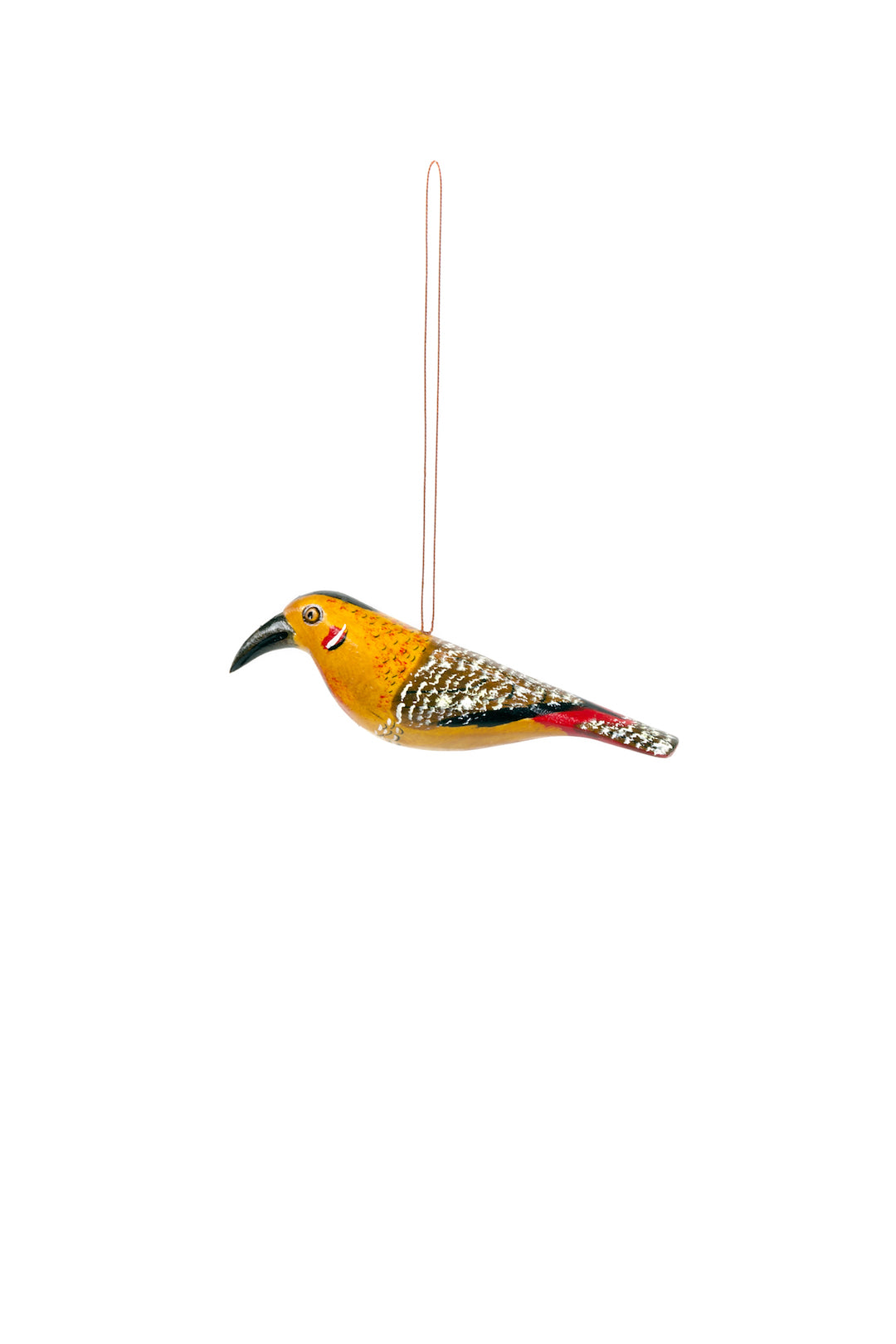 Set of 3 Hand-Painted Bird Ornaments