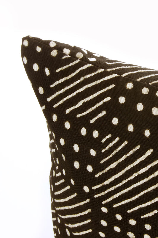 Weaver's Spindle Hand-Dyed African Mudcloth Pillow