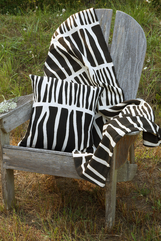 Modern Zebra Stripe Organic Cotton Throw Pillow Default Title