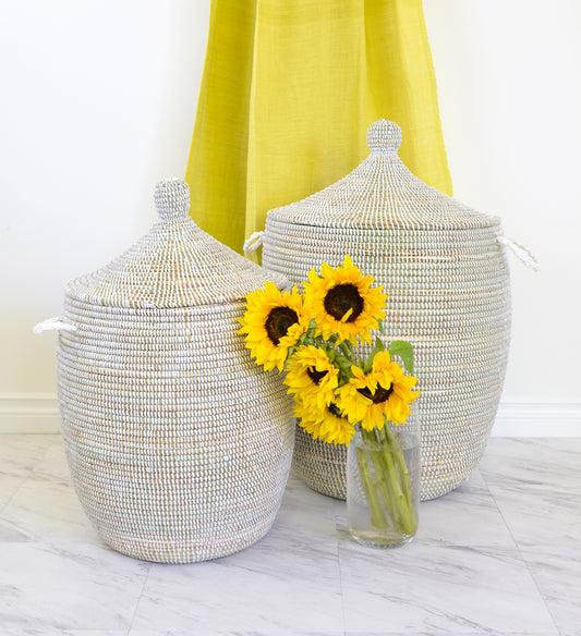 Ample Hamper Basket in White