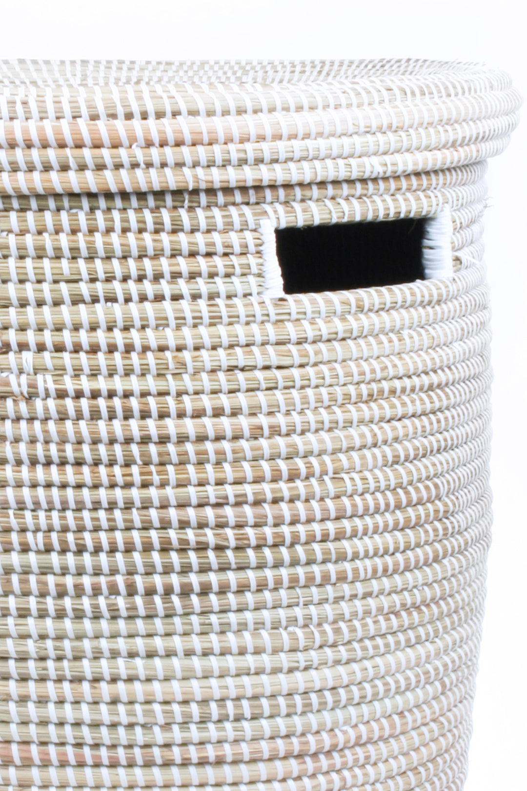 White Flat Lid Hamper Basket Default Title