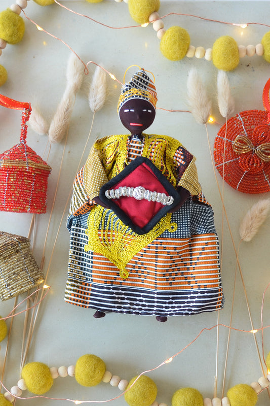 Senegalese Wax Cloth King Oversized Ornament