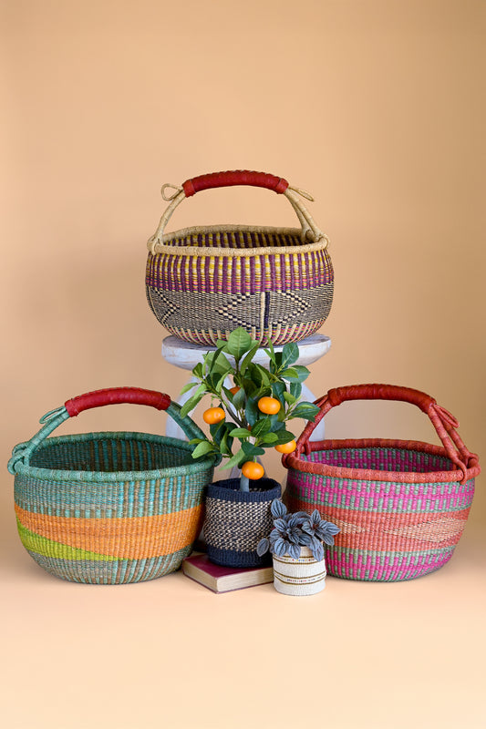 Desert Oasis Handwoven Bolga Basket