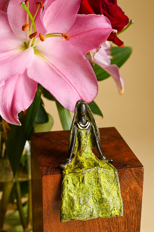 Enchanted Beauty Burkina Bronze Sculpture