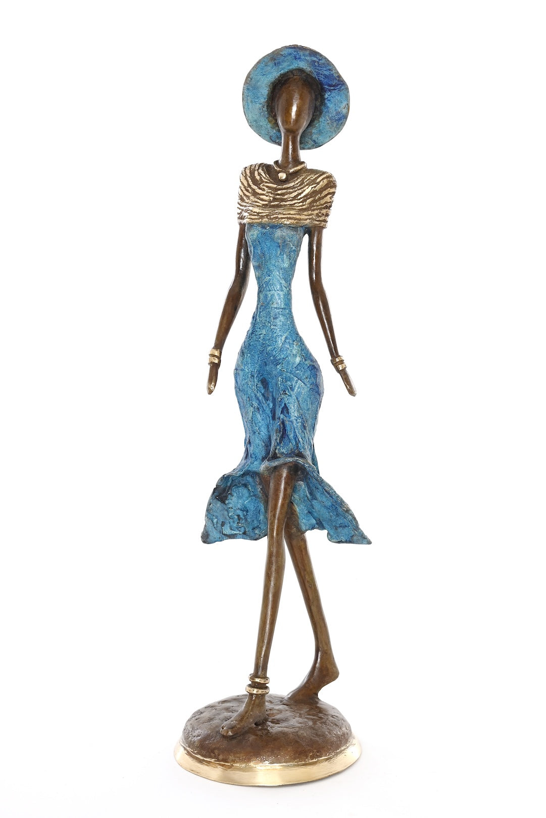Sapphire Elegance Burkina Bronze Sculpture - Limited Edition