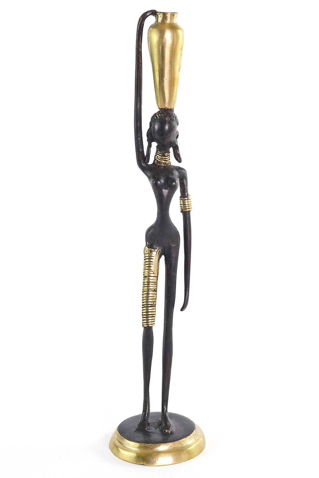 Tall Goddess Lost Wax Bronze Sculpture from Burkina Faso