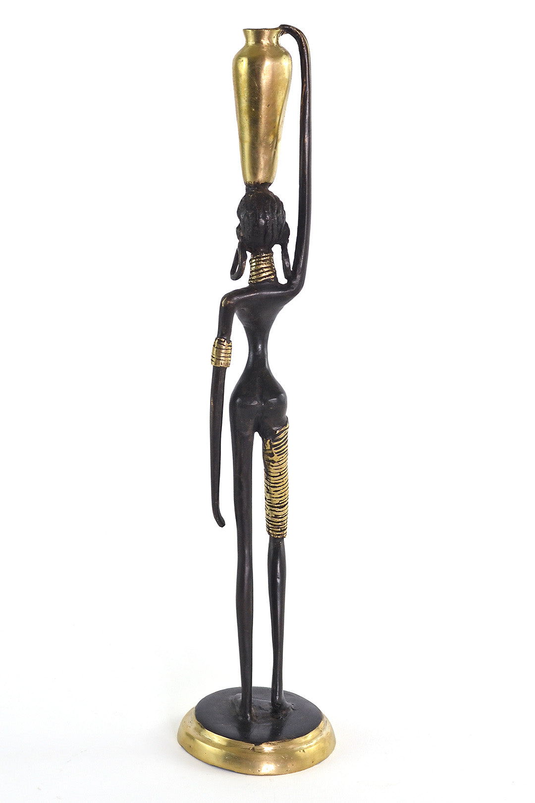 Tall Goddess Lost Wax Bronze Sculpture from Burkina Faso