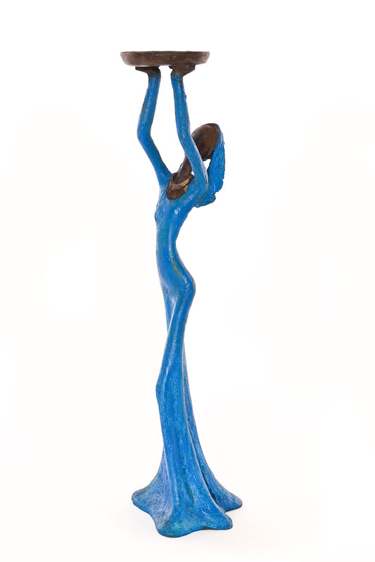 Light Bearer Burkina Bronze Candle Stand