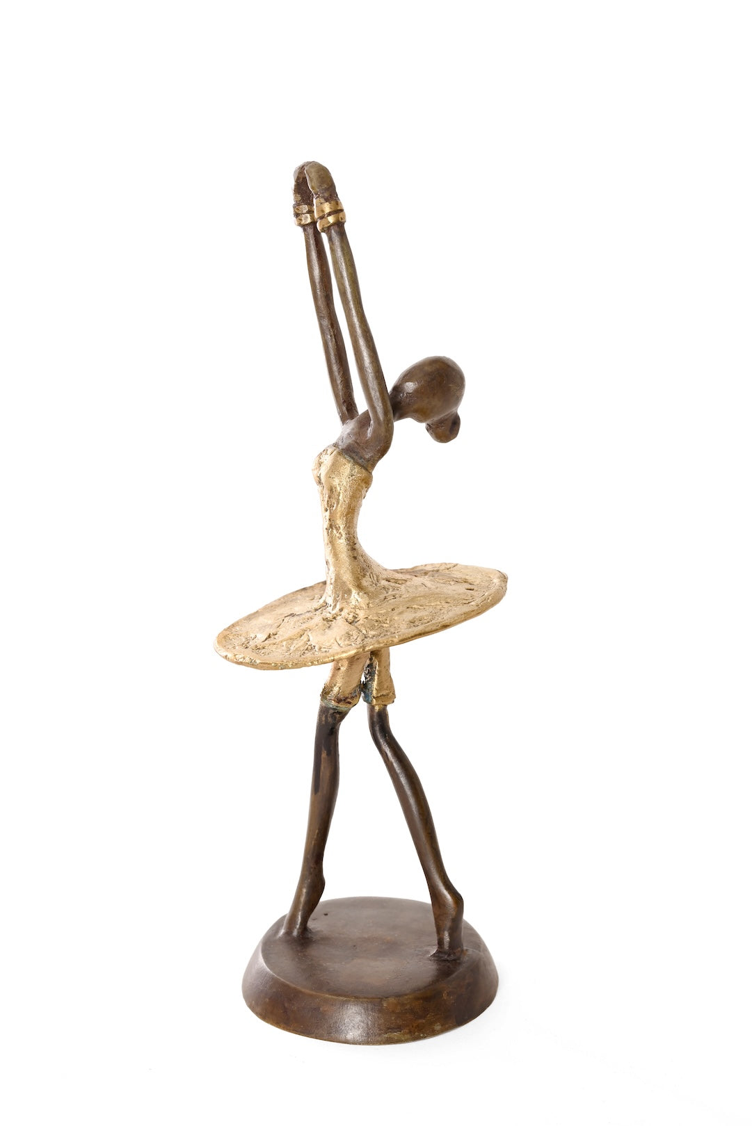 Ballerina in Gold One-of-a-Kind Bronze Sculpture