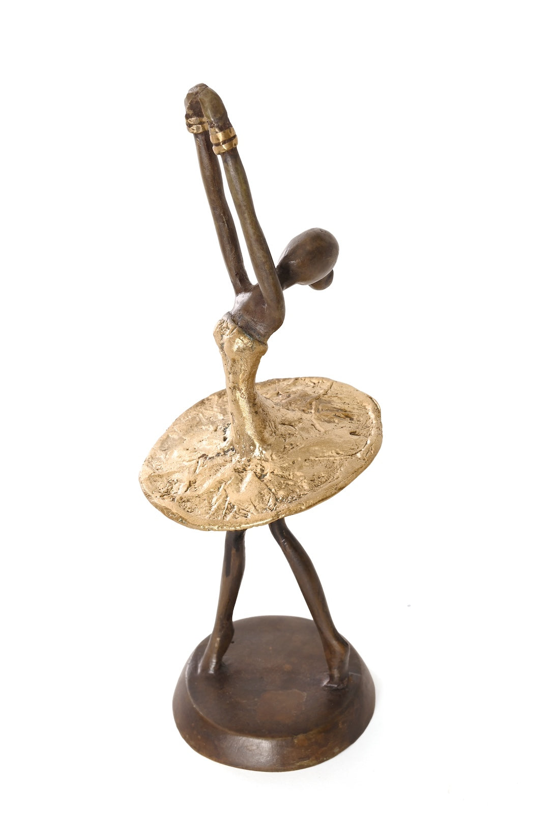 Ballerina in Gold One-of-a-Kind Bronze Sculpture