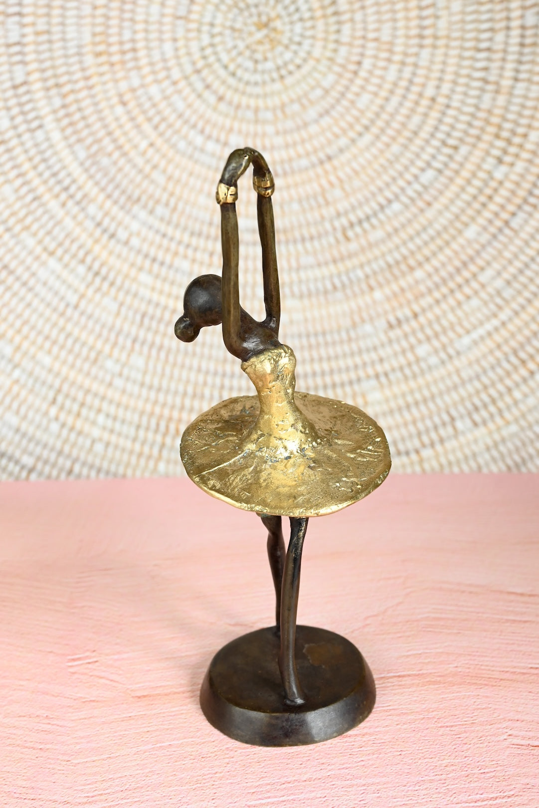 Ballerina in Gold One-of-a-Kind Bronze Sculpture