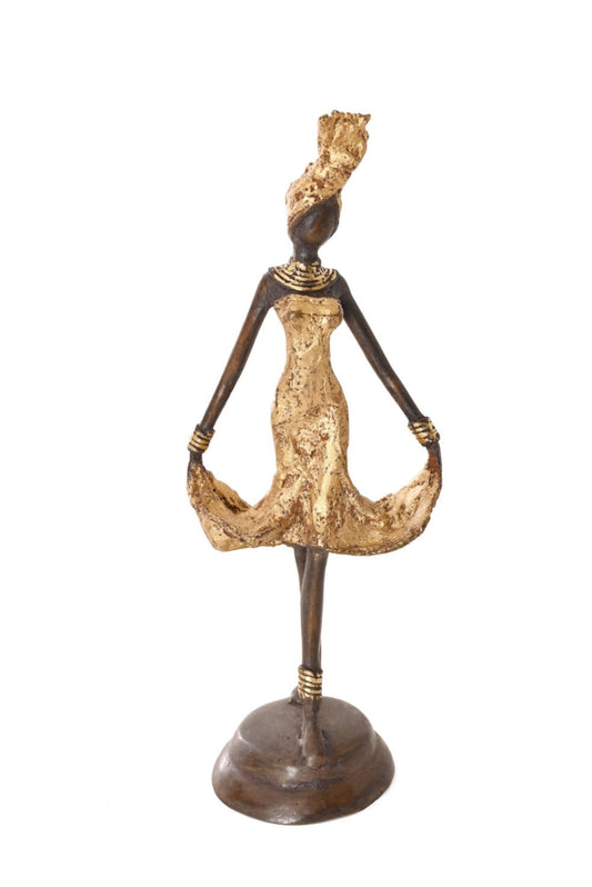 Momentum Burkina Bronze Sculpture in Gold