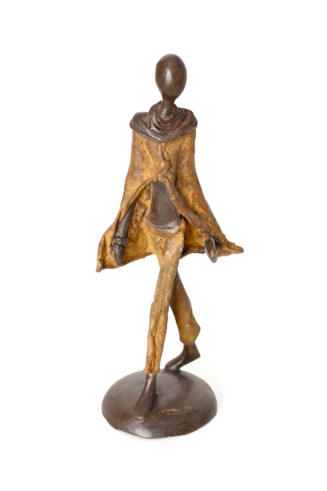 Walking Figure One-of-a-Kind Bronze Sculpture