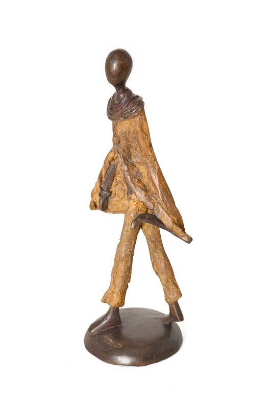 Walking Figure One-of-a-Kind Bronze Sculpture