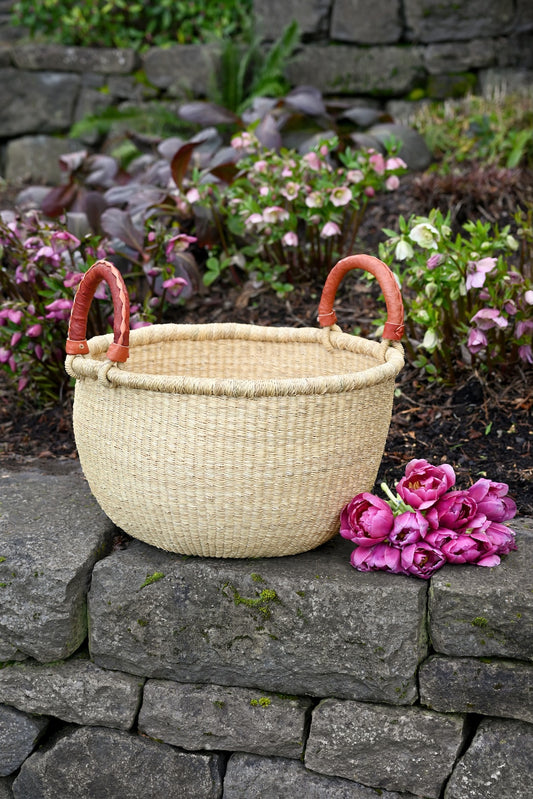 All Natural Double Handle Bolga Basket