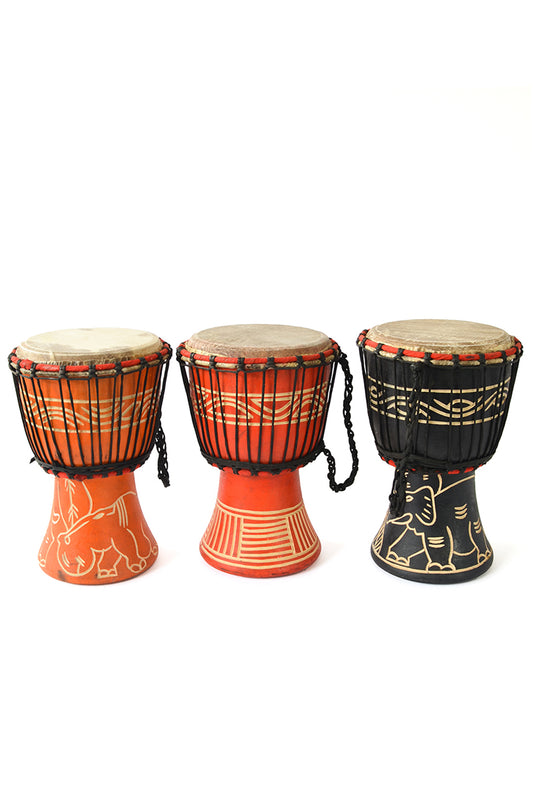 6" Ghanaian Djembe Hand Drum in Assorted Designs