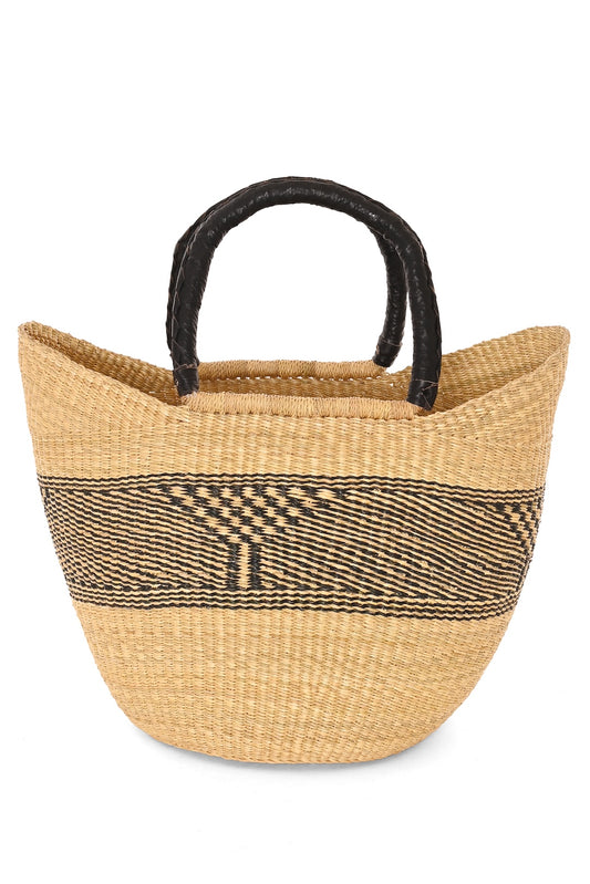 One of a Kind Wing Shopper with Leather Handles