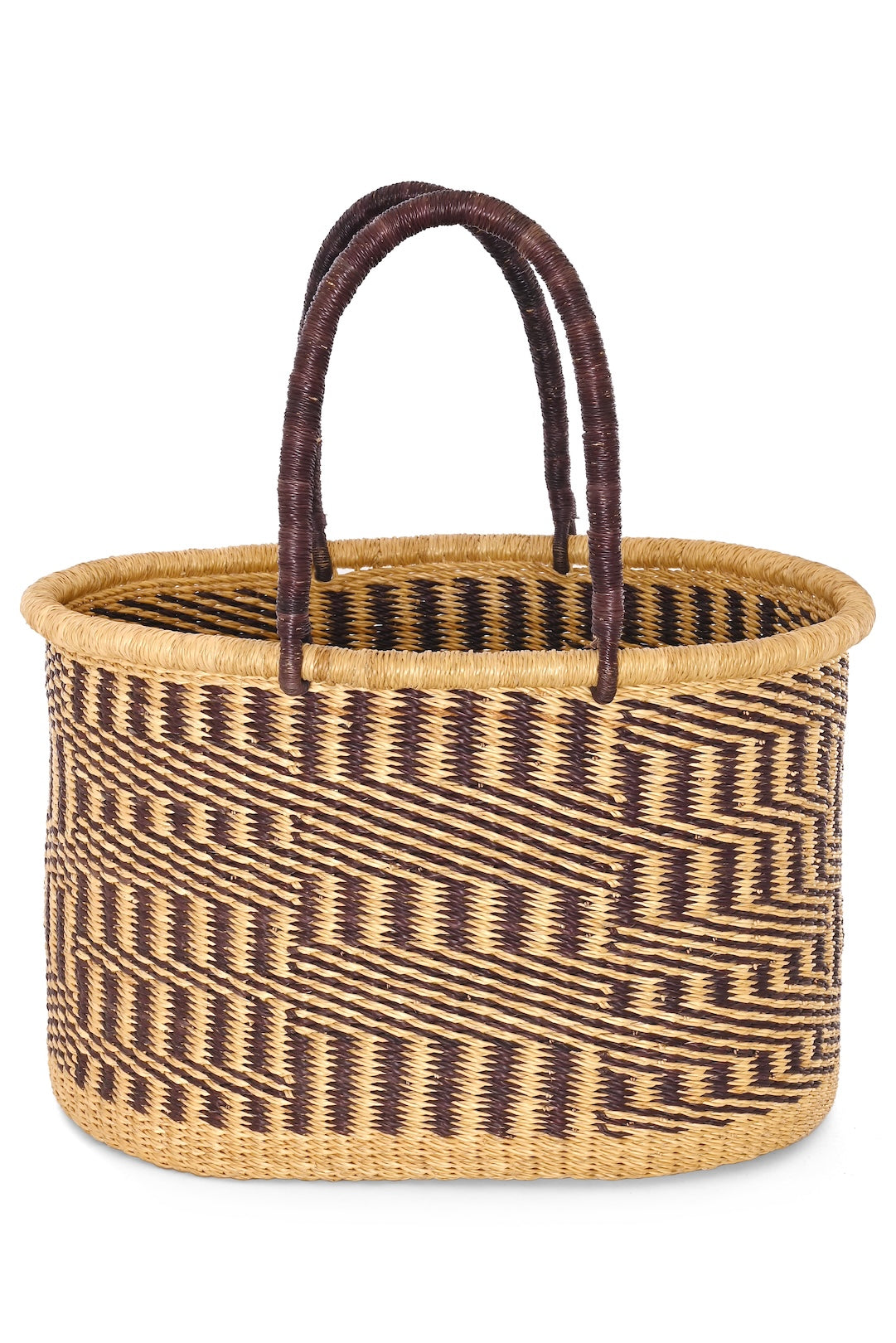 Midnight Mosaic Jumbo Tote Basket - One of a Kind