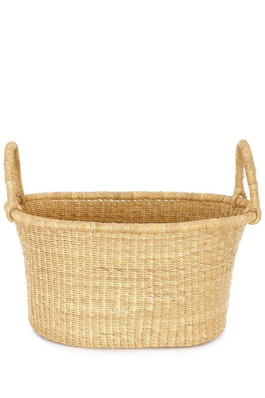 Natural Woven Tote Basket - One of a Kind