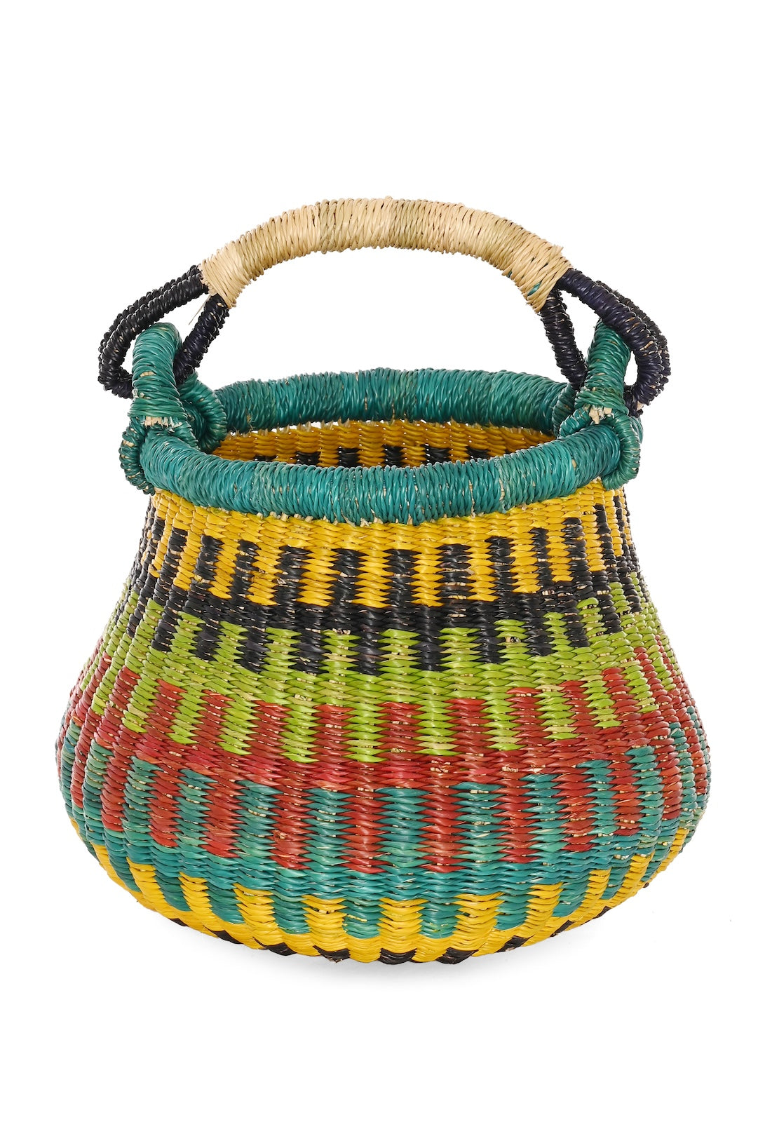 Merrymaker Baby Bolga Kettle Basket - One of a Kind