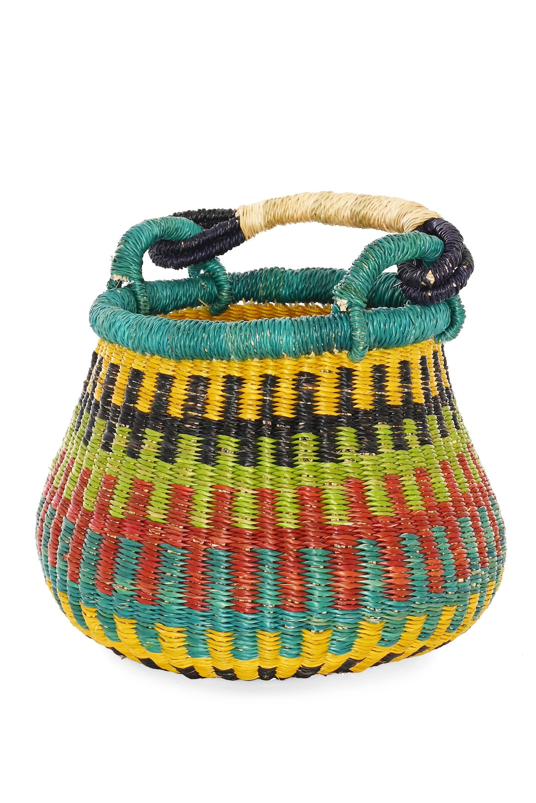 Merrymaker Baby Bolga Kettle Basket - One of a Kind