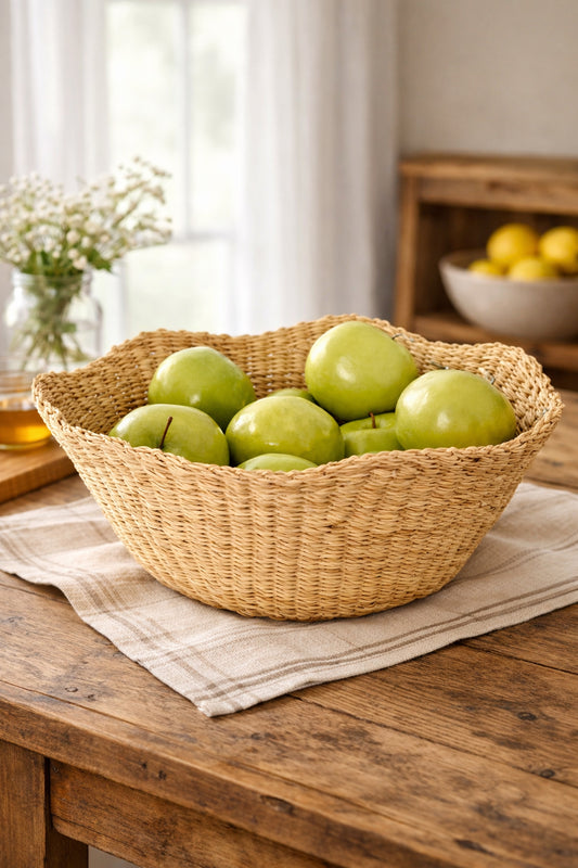 Natural Bolga Crown Fruit Basket