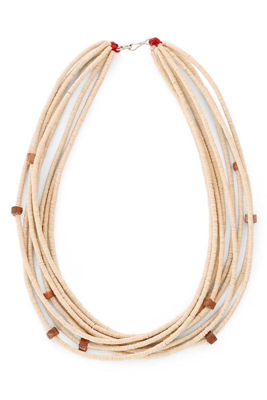 Cream Heishi Vulcanite Necklace – Limited Edition