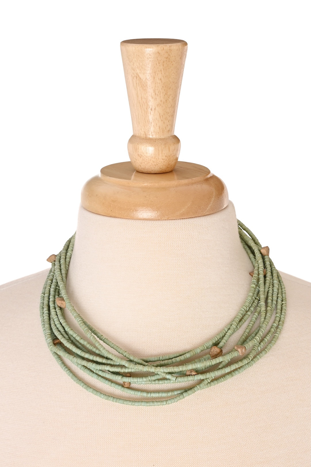 Sage Heishi Vulcanite Necklace – Limited Edition
