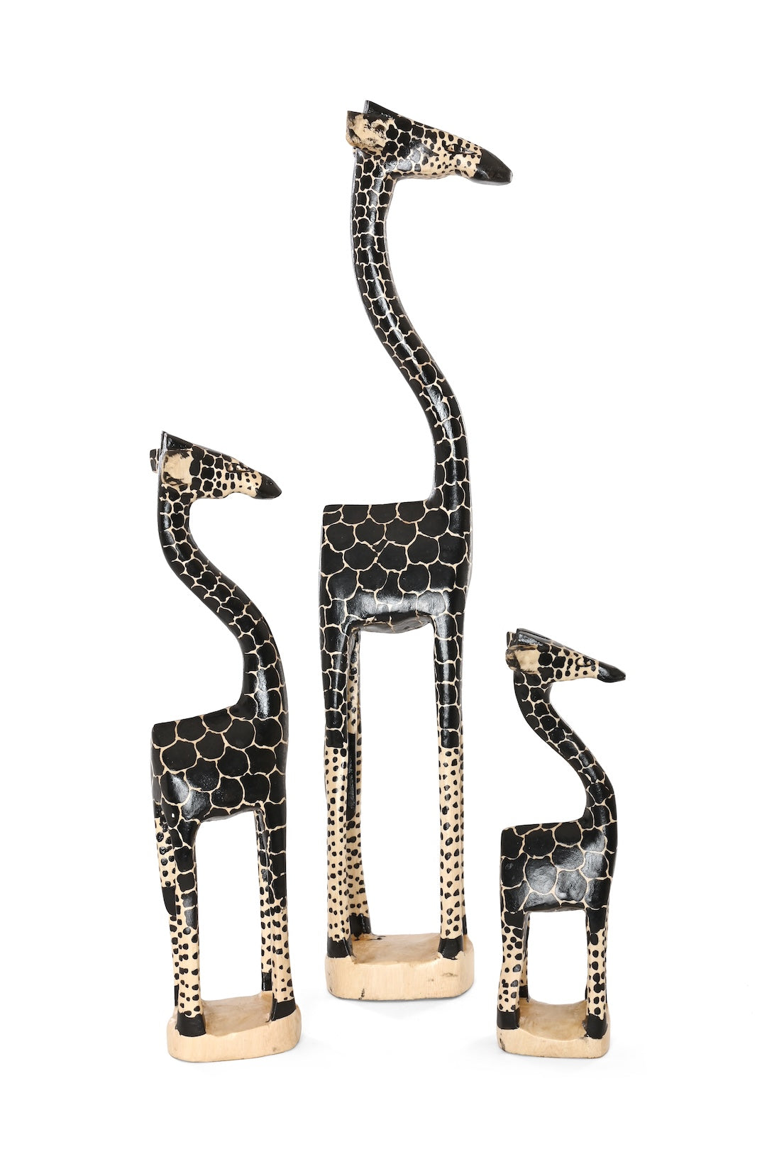 Large Ebony Spots Jacaranda Giraffe Sculpture