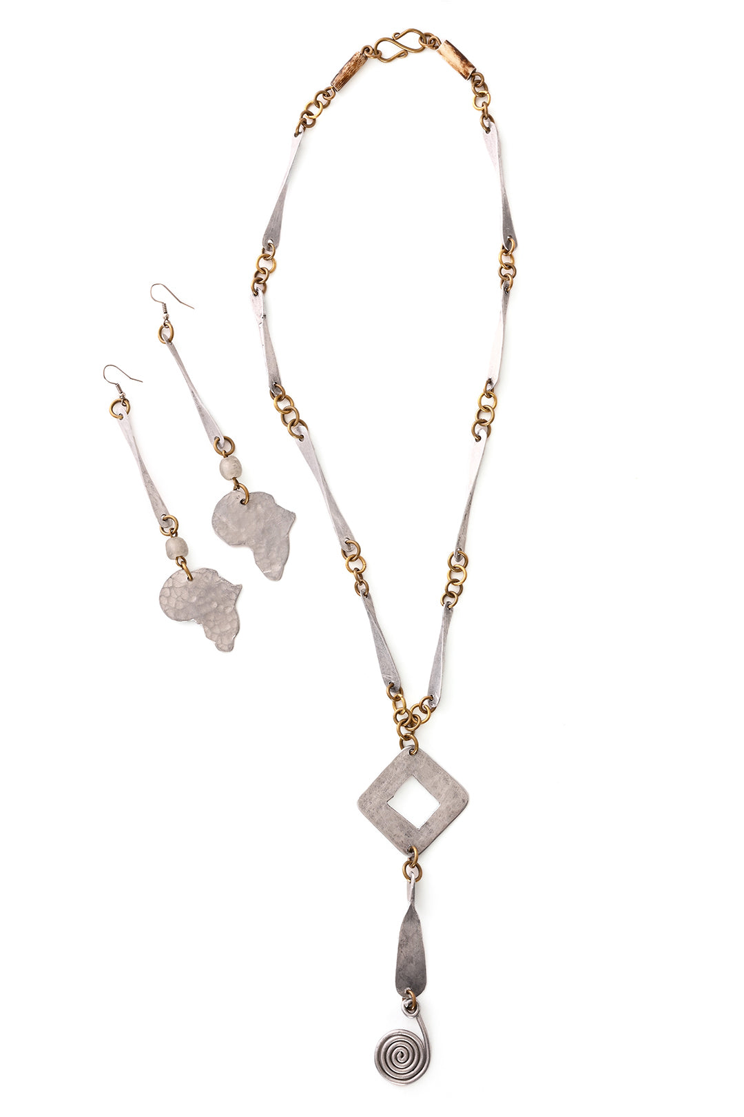 Cascading Mixed Metals Lightweight Necklace