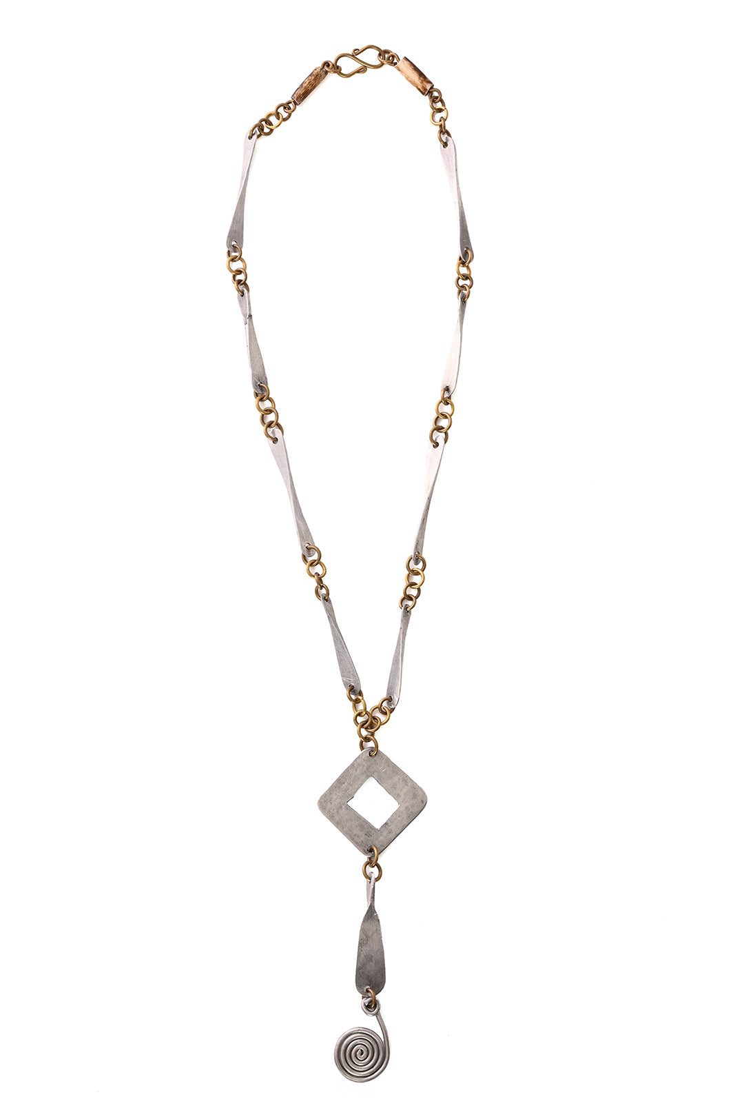 Cascading Mixed Metals Lightweight Necklace