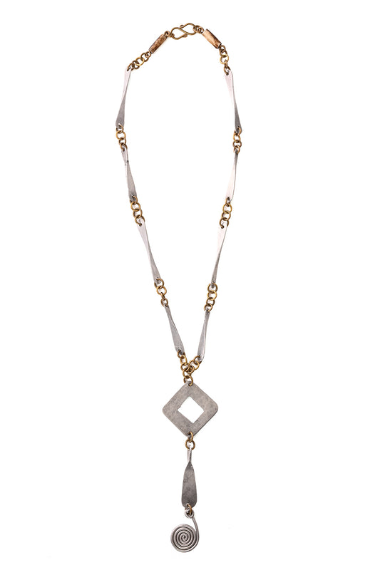Cascading Mixed Metals Lightweight Necklace