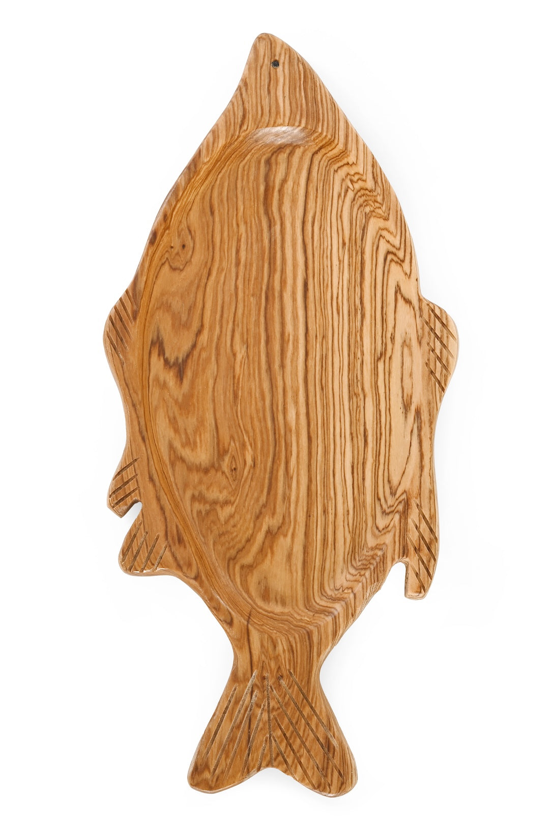 Wild Olive Wood Fish Silhouette Tray