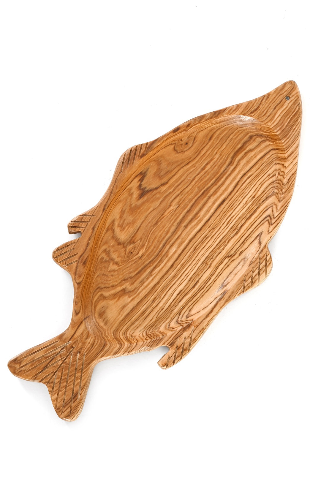 Wild Olive Wood Fish Silhouette Tray